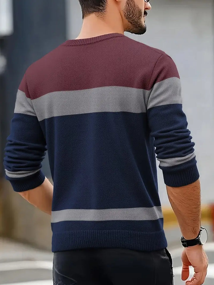 Watkins - Maglione Casual a Maniche Lunghe Lavorato a Maglia