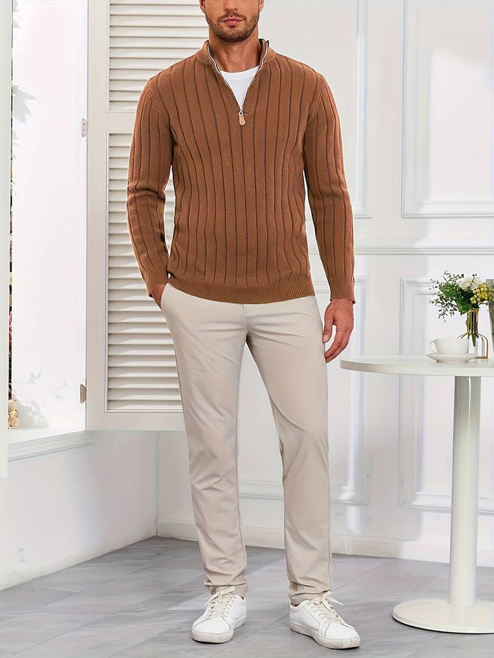 Yedidya - Maglione Casual a Maniche Lunghe Lavorato a Maglia