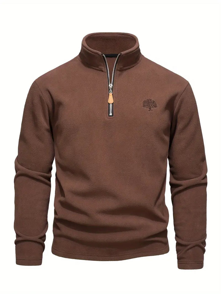 Lamar - Felpa a Maniche Lunghe Con Mezza Zip