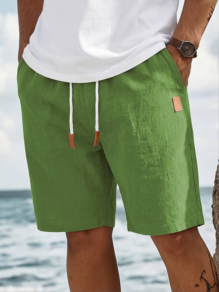 Jonatas - Pantaloncini Estivi in Lino Con Tasca Con Coulisse