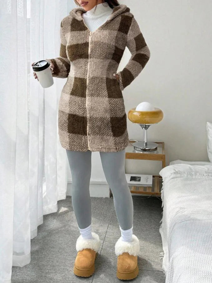 Tissaia - Elegante Giacca Con Cappuccio e Cerniera