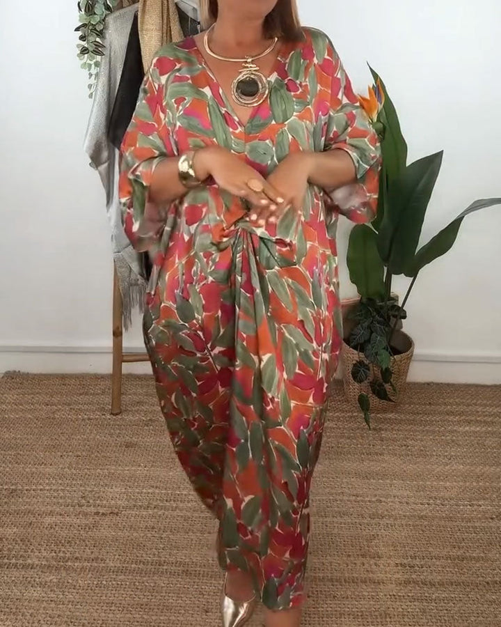 Shilisa - Abito Con Scollo a V e Motivo a Trecce