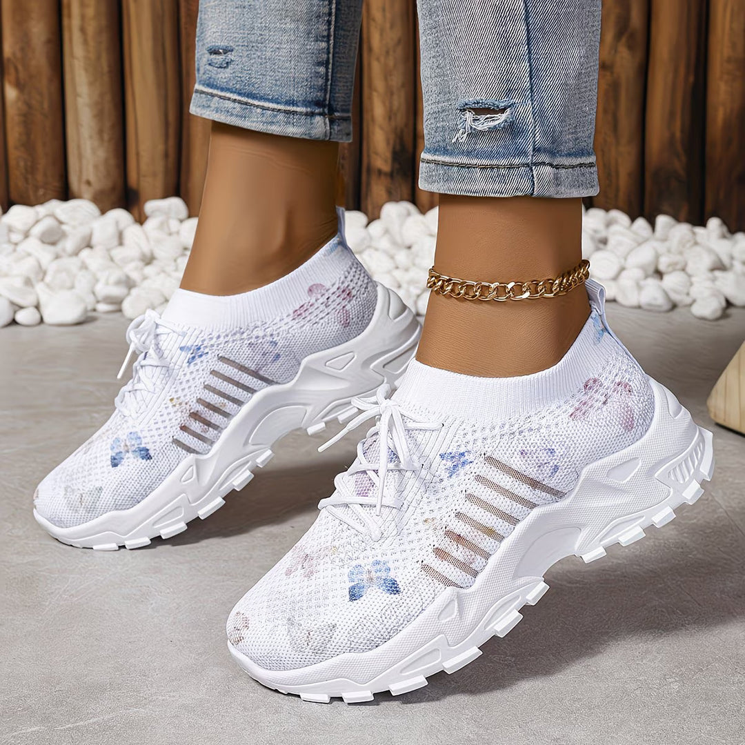 Destinee - Sneaker Con Lacci e Stampa a Farfalle