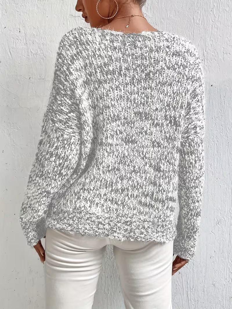 Siraba - Maglione Lavorato a Maglia a Maniche Lunghe