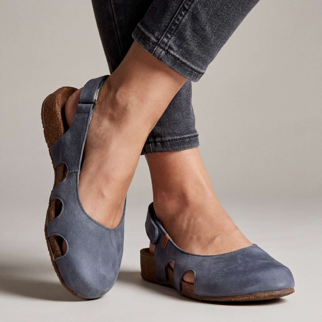 Nathilie - Scarpe Con Tacco Aperto e Punta Chiusa Con Ritagli