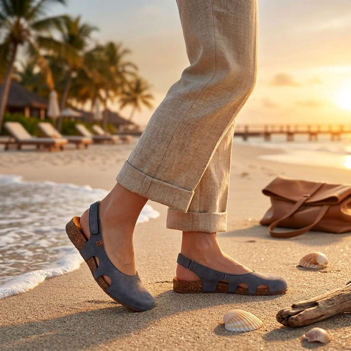 Nathilie - Scarpe Con Tacco Aperto e Punta Chiusa Con Ritagli