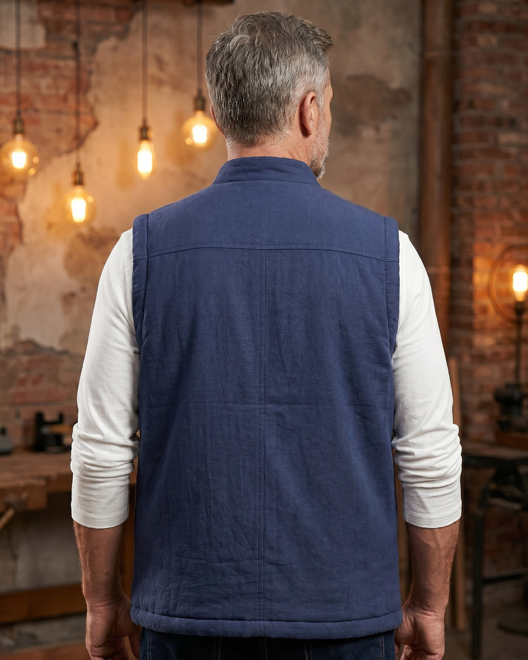 Fredrick - Gilet Con Tasche Frontali in Stile Vintage