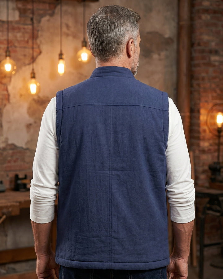 Fredrick - Gilet Con Tasche Frontali in Stile Vintage