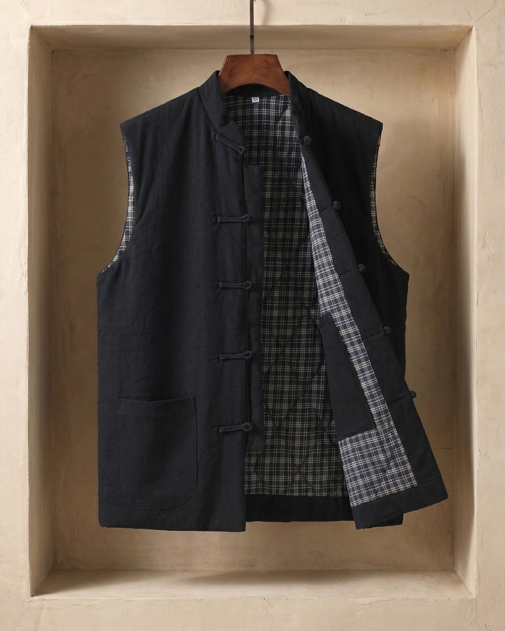 Fredrick - Gilet Con Tasche Frontali in Stile Vintage