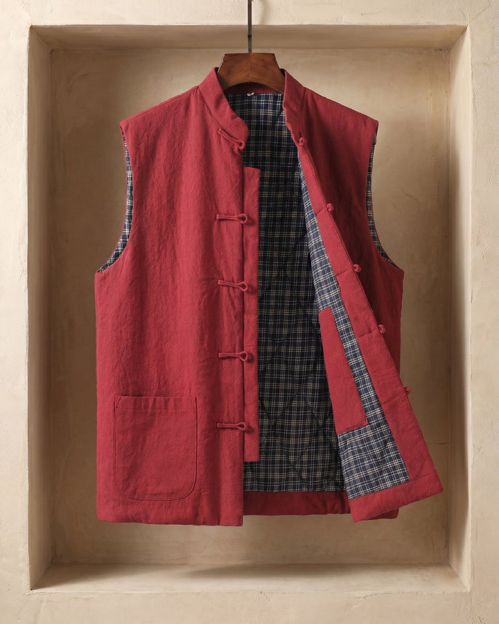 Fredrick - Gilet Con Tasche Frontali in Stile Vintage