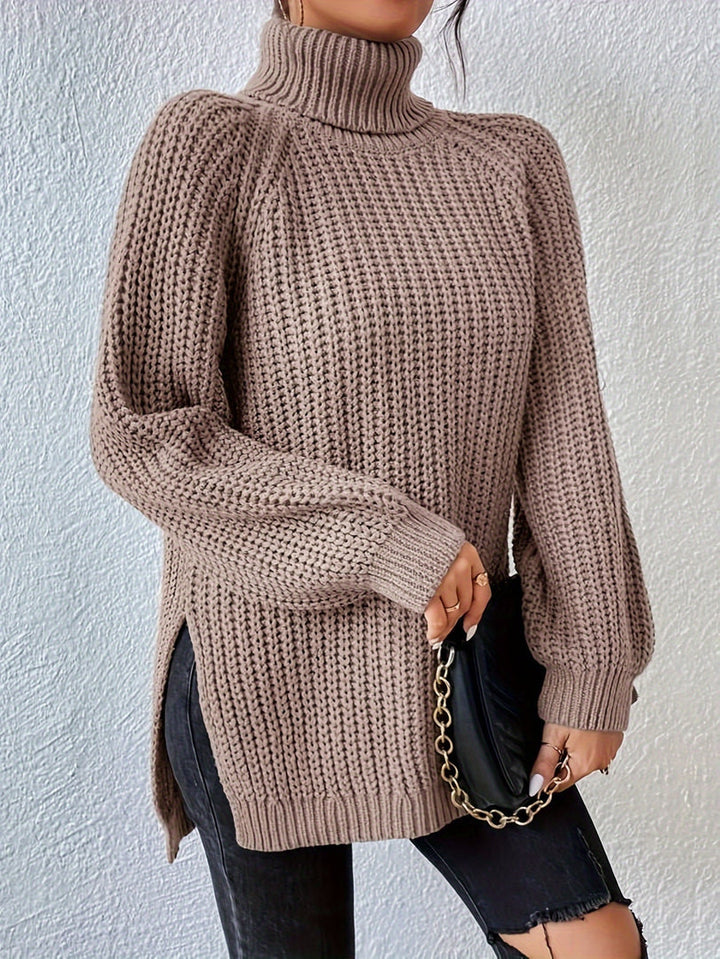 Felina - Maglione a Collo Alto in Maglia a Maniche Lunghe