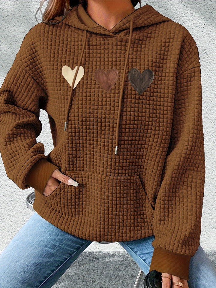 Urmela - Felpa Con Cappuccio Casual In Poliestere Con Tasche
