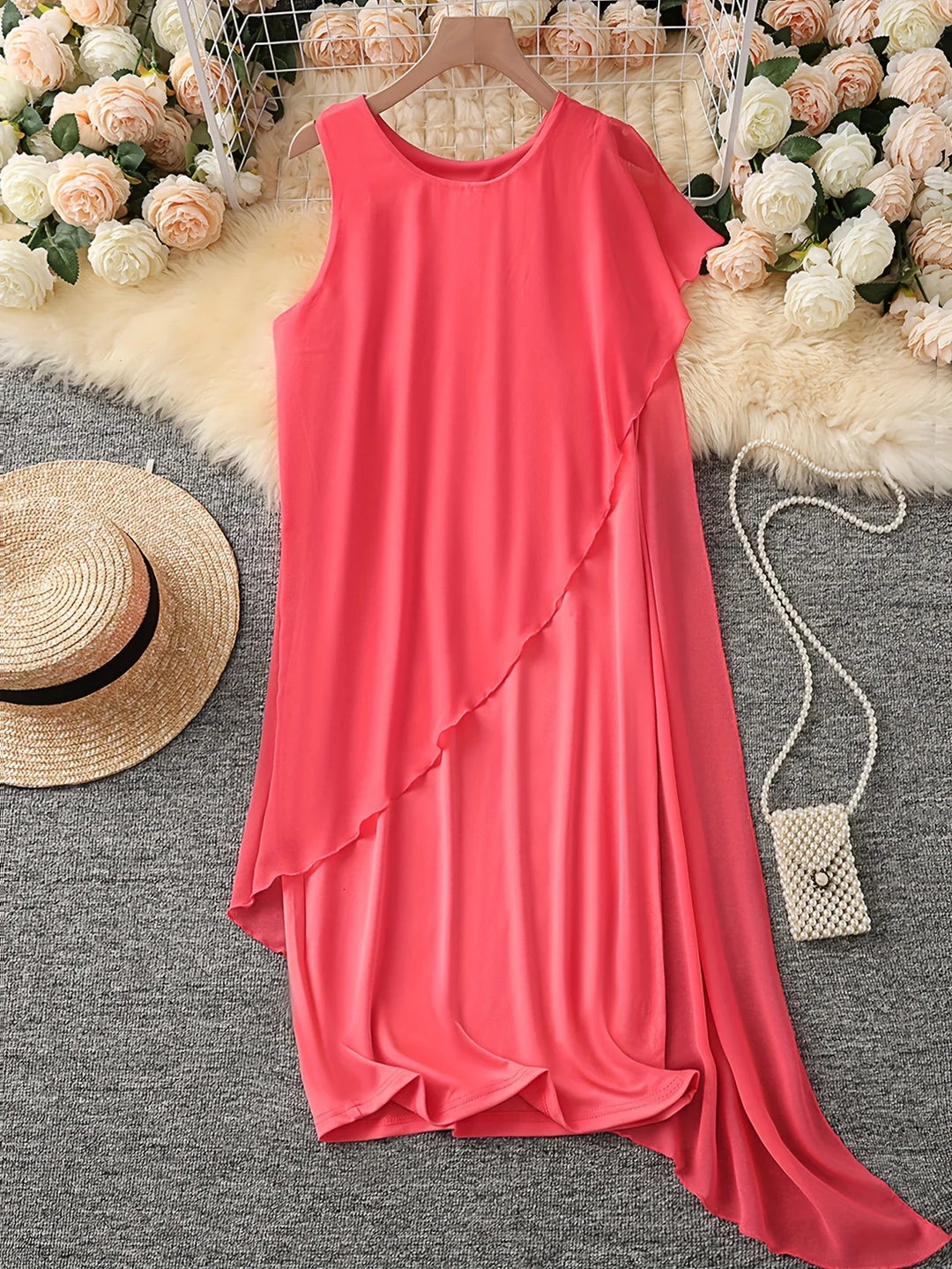 Maren - Elegante Abito Midi Senza Maniche