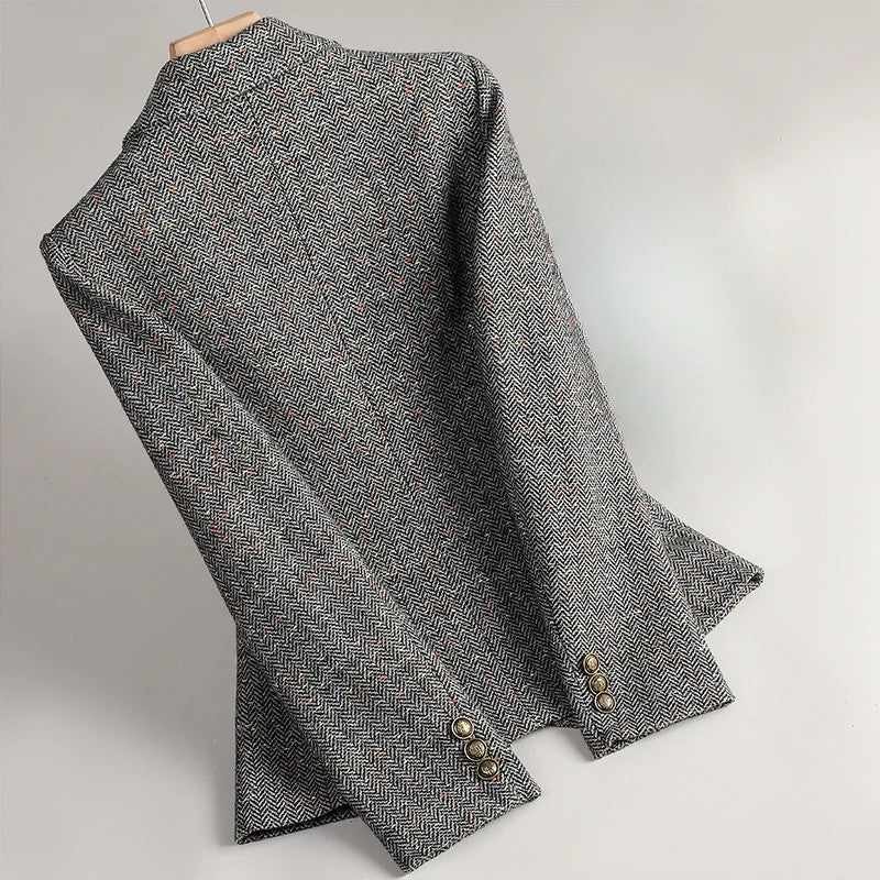 Cesira - Blazer In Tweed A Spina Di Pesce