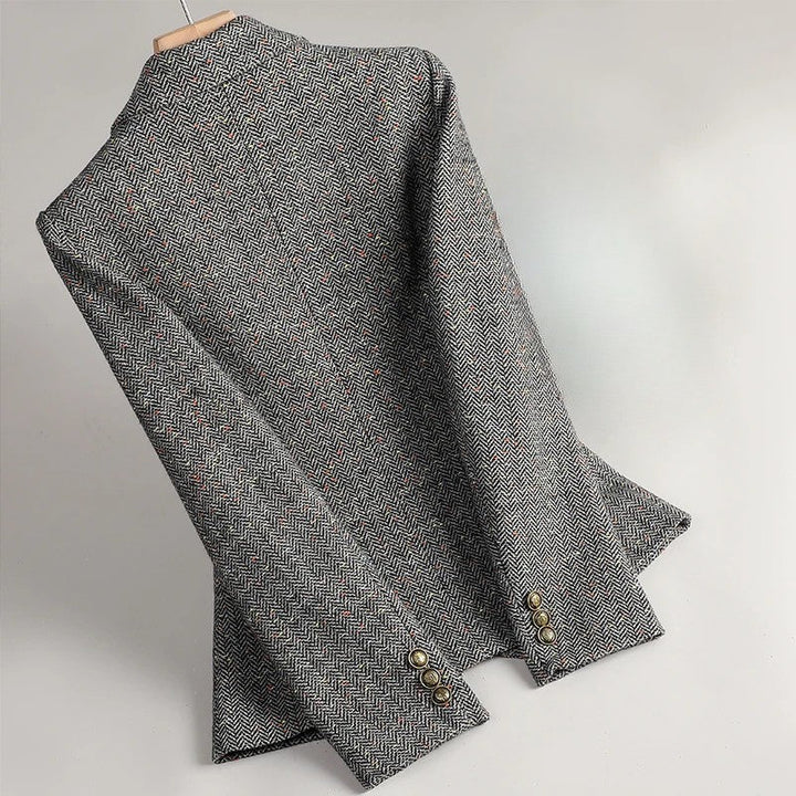 Cesira - Blazer In Tweed A Spina Di Pesce