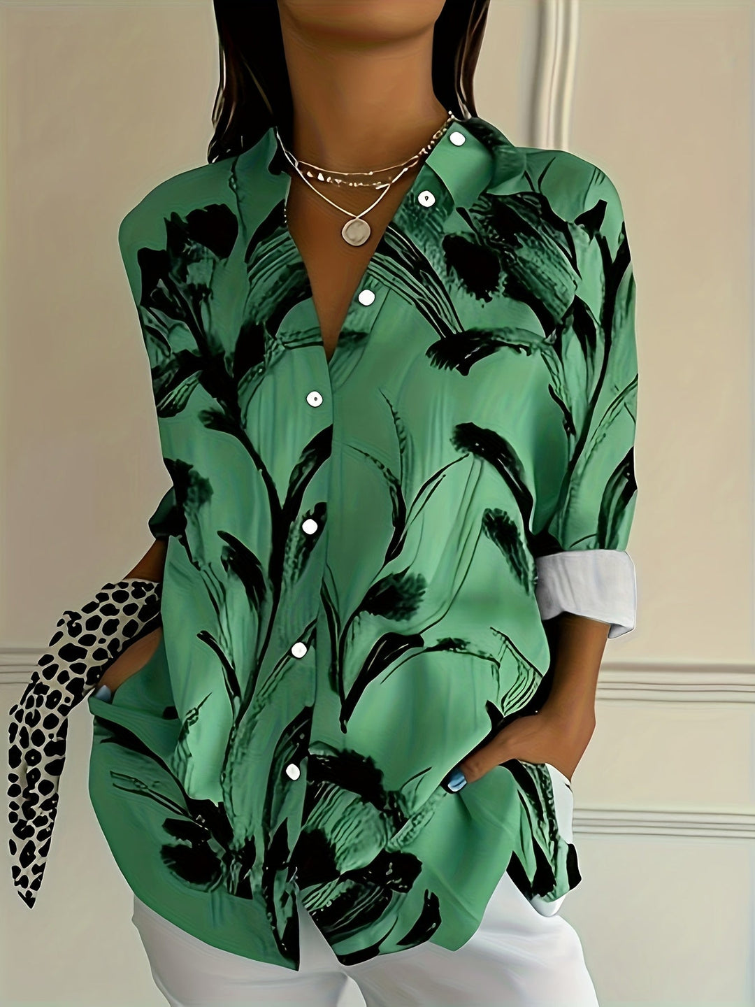 Ulka - Camicia a Maniche Lunghe Con Stampa Floreale