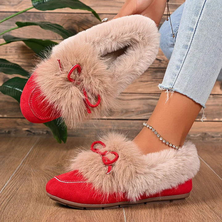 Kesmina - Comode Scarpe Antiscivolo in Pelliccia Sintetica