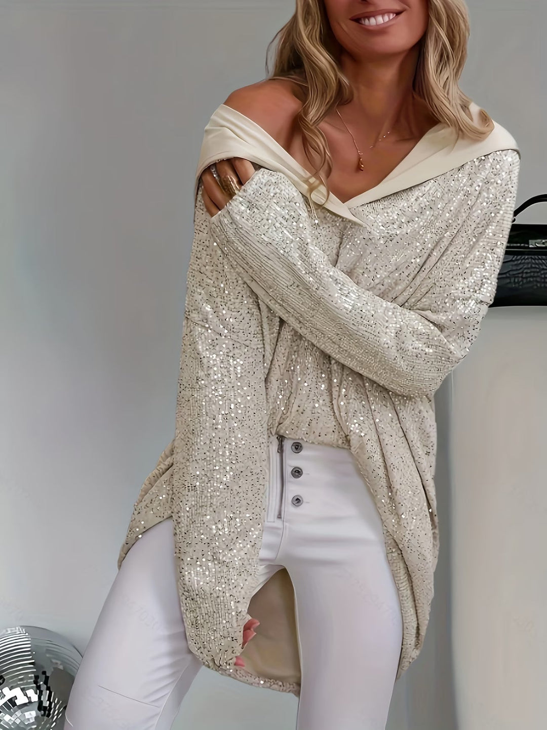 Jessia - Felpa Con Cappuccio a Maniche Lunghe
