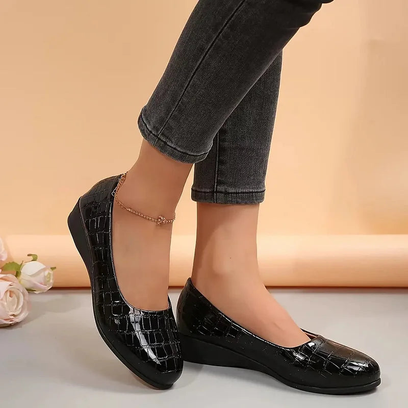 Zatia - Scarpa Con Zeppa In Pelle Traspirante