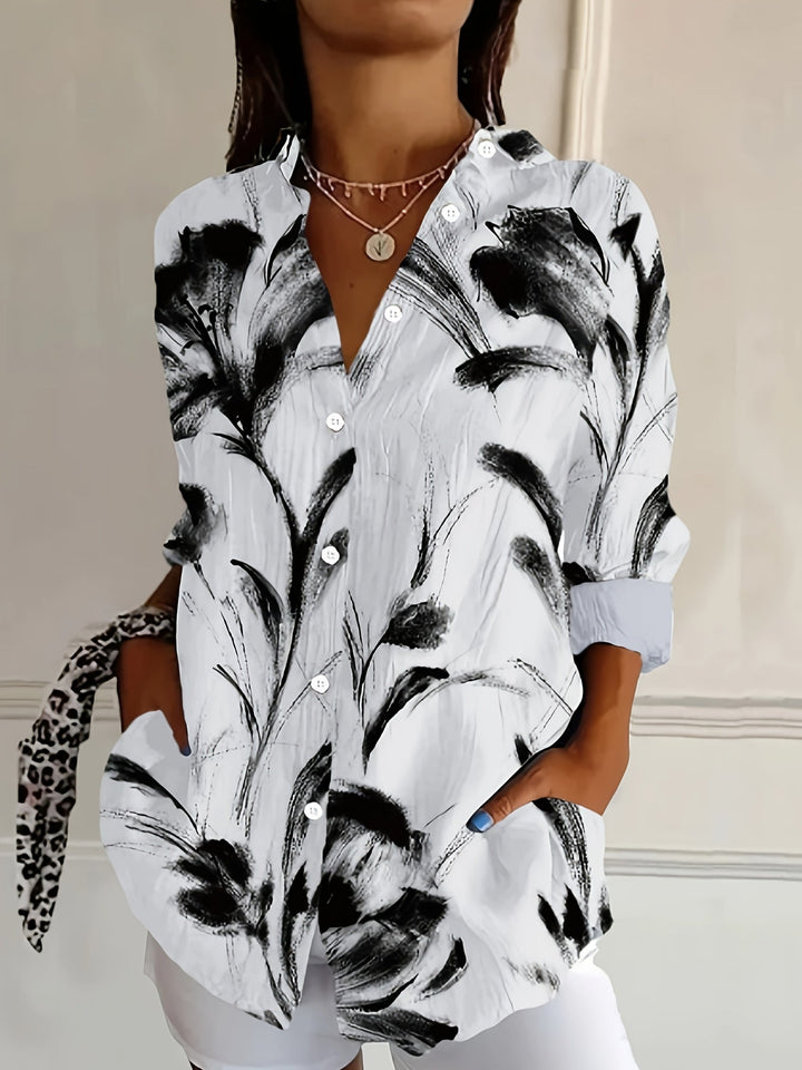 Ulka - Camicia a Maniche Lunghe Con Stampa Floreale