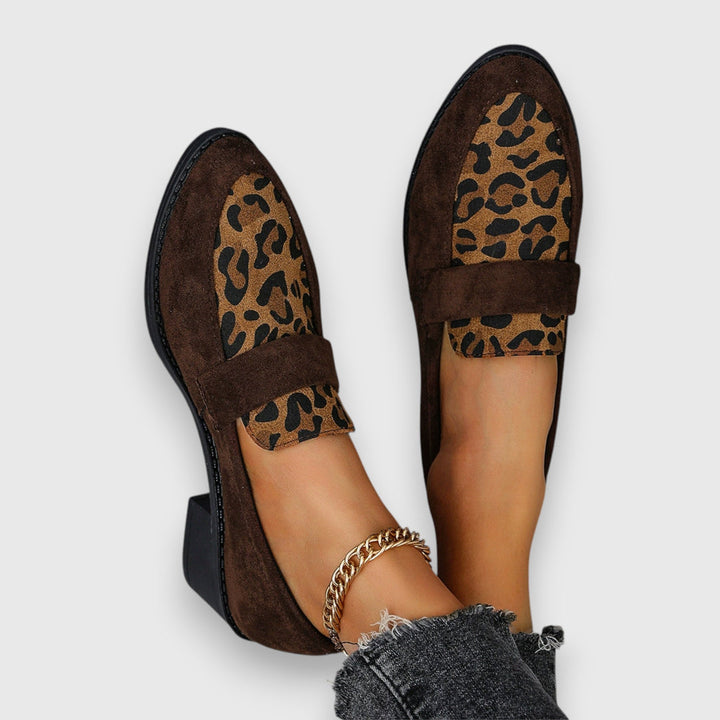 Lucyna - Elegante Mocassino Con Stampa Leopardata