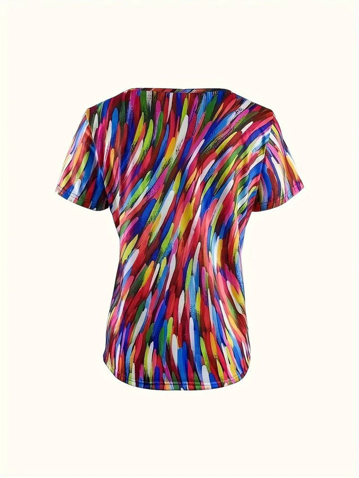 Vidumini - Top Estivo a Maniche Corte Rainbow