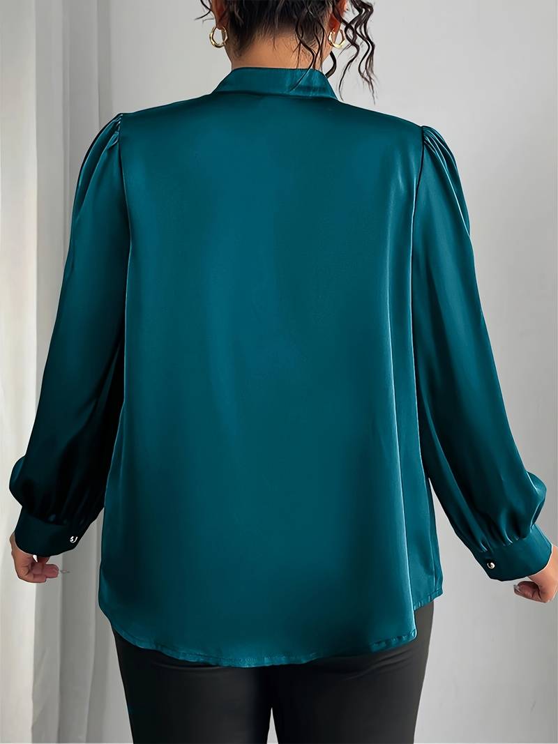 Elisheva - Elegante Camicia Con Maniche a Sbuffo e Scollo a V
