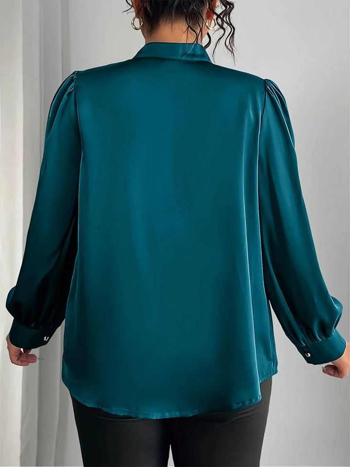 Elisheva - Elegante Camicia Con Maniche a Sbuffo e Scollo a V