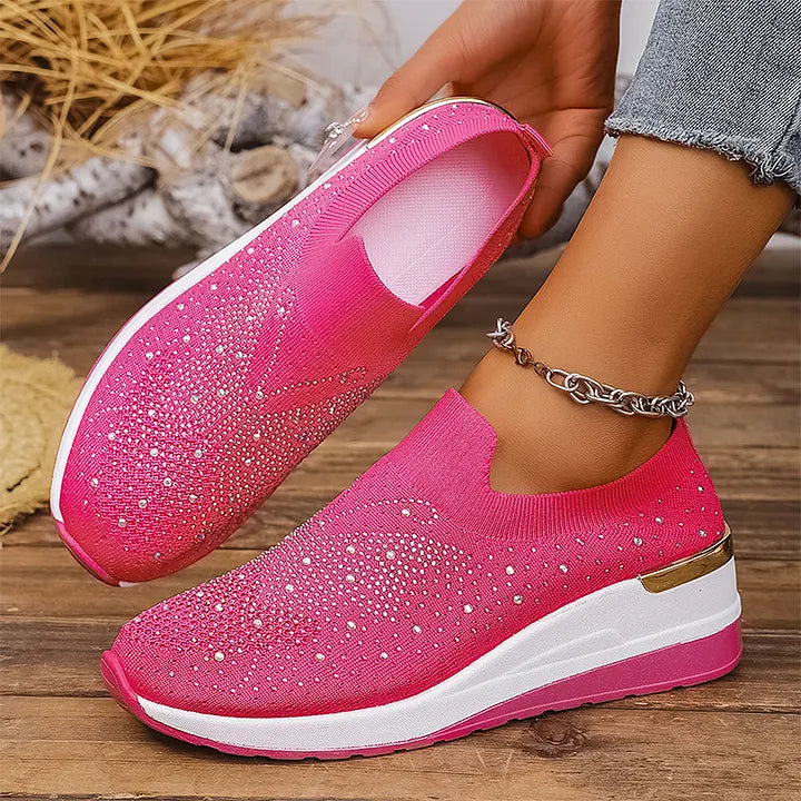 Josia - Sneakers Slip-on Con Motivo a Farfalla in Strass
