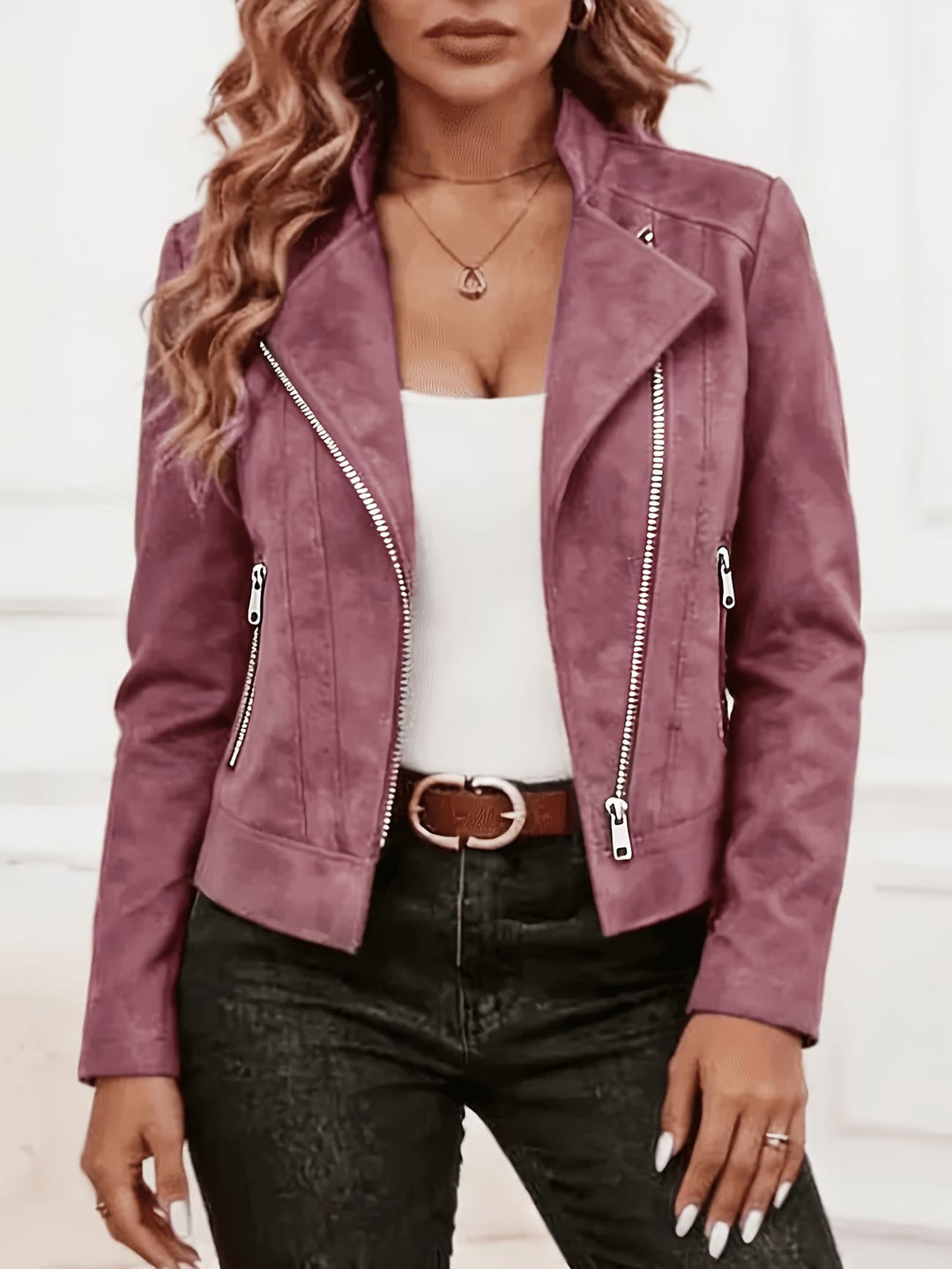 Amina - Long Sleeve Zip-Up Jacket