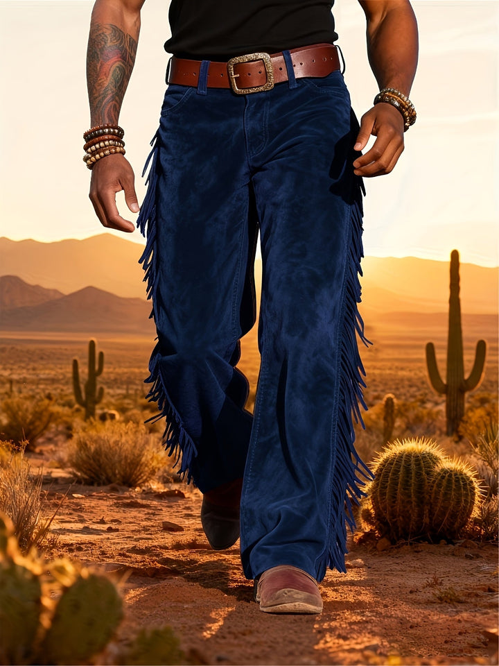 Altan - Pantaloni Casual Retrò Western Con Frange