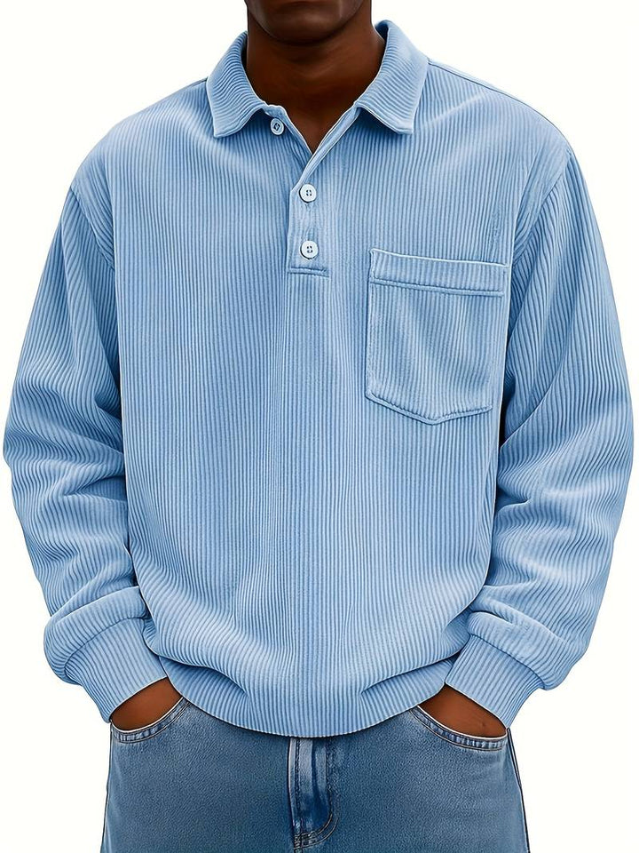 Hawkins - Camicia In Velluto a Coste Con Collo Rovesciato e Maniche Lunghe