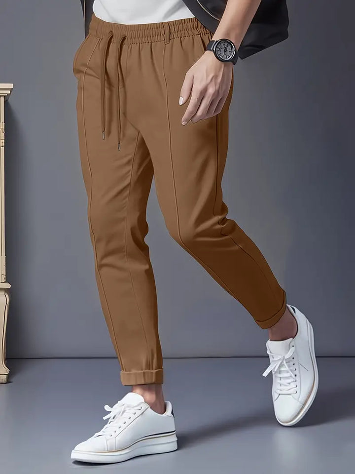 Crawford - Casual Vestibilità Slim Pantaloni Con Elastico in Vita