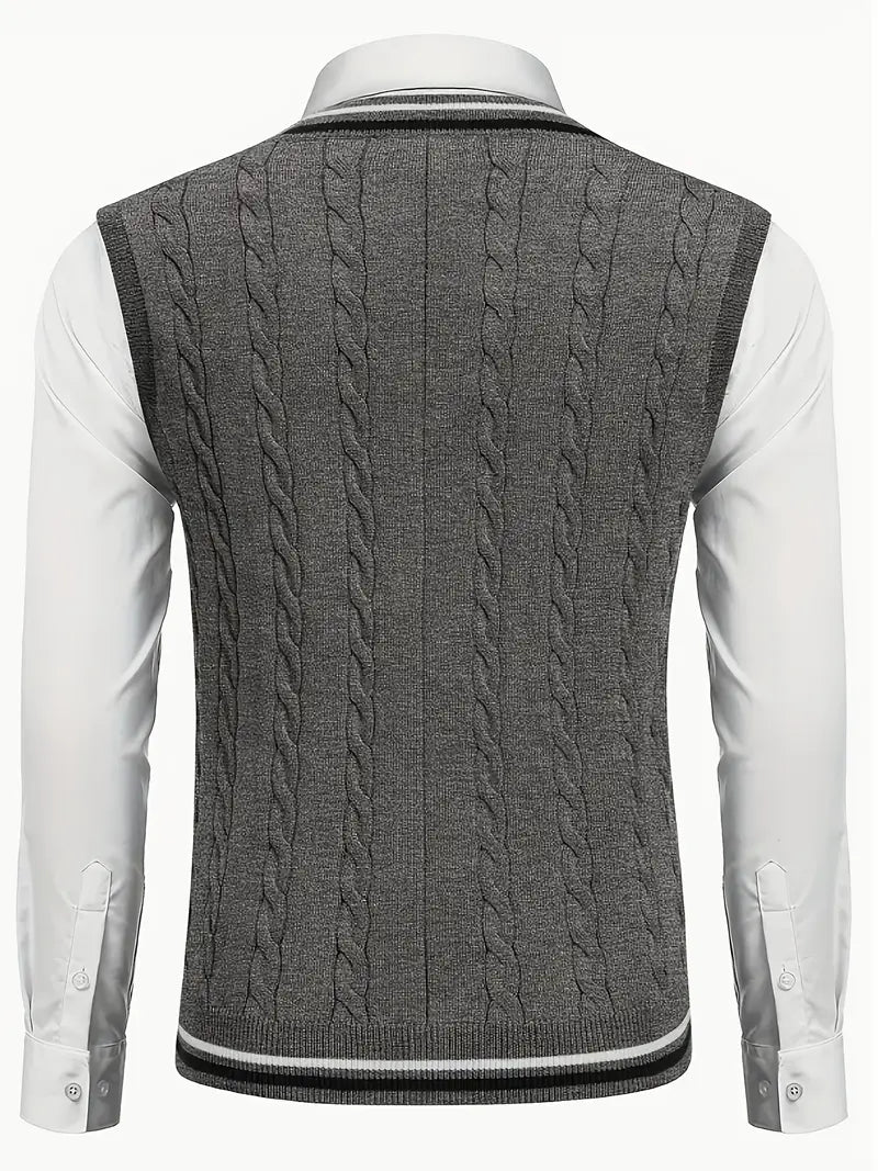 Duane - Maglione Senza Maniche Con Scollo a V