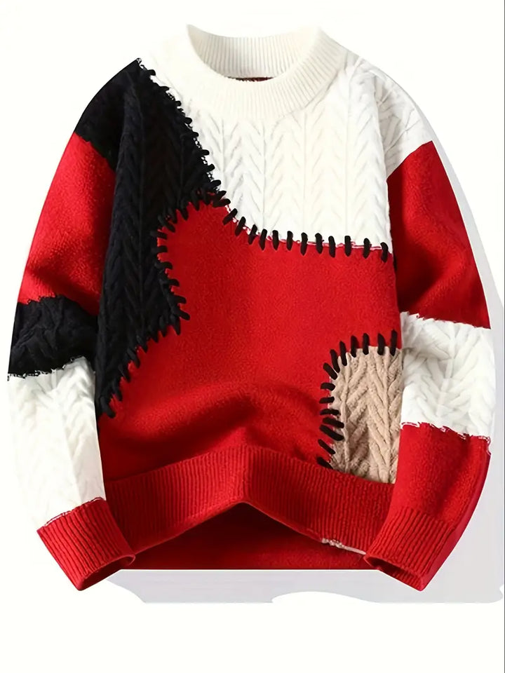 Wagner - Maglione Casual Lavorato a Maglia Con Collo Rotondo