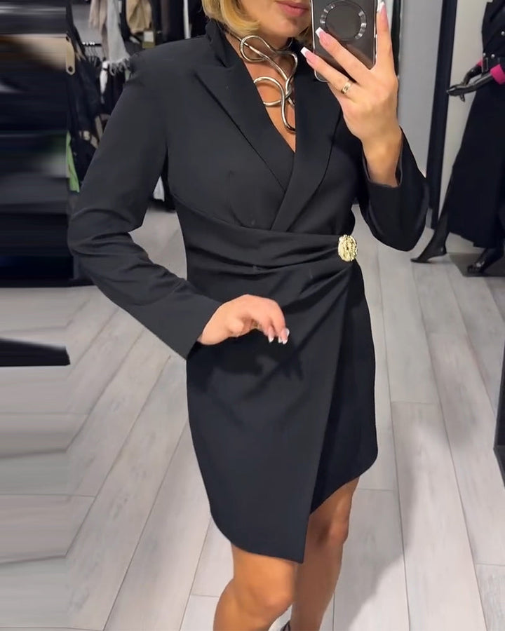 Funshine - Abito Con Colletto Elegante e Vestibilità Slim