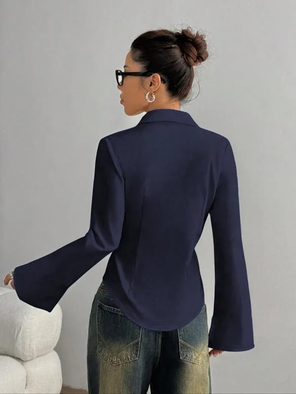Ellera - Camicia Casual a Maniche Lunghe Dal Taglio Aderente