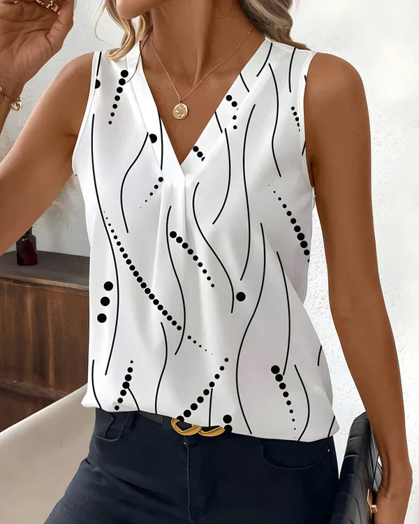 Thea - Camicetta Senza Maniche Con Scollo a V