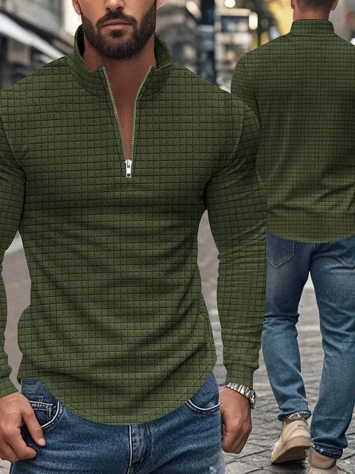 Jarryd - Felpa a Maniche Lunghe Con Mezza Zip