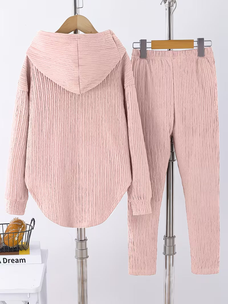 Berenika - Top Casuale Con Cappuccio e Leggings
