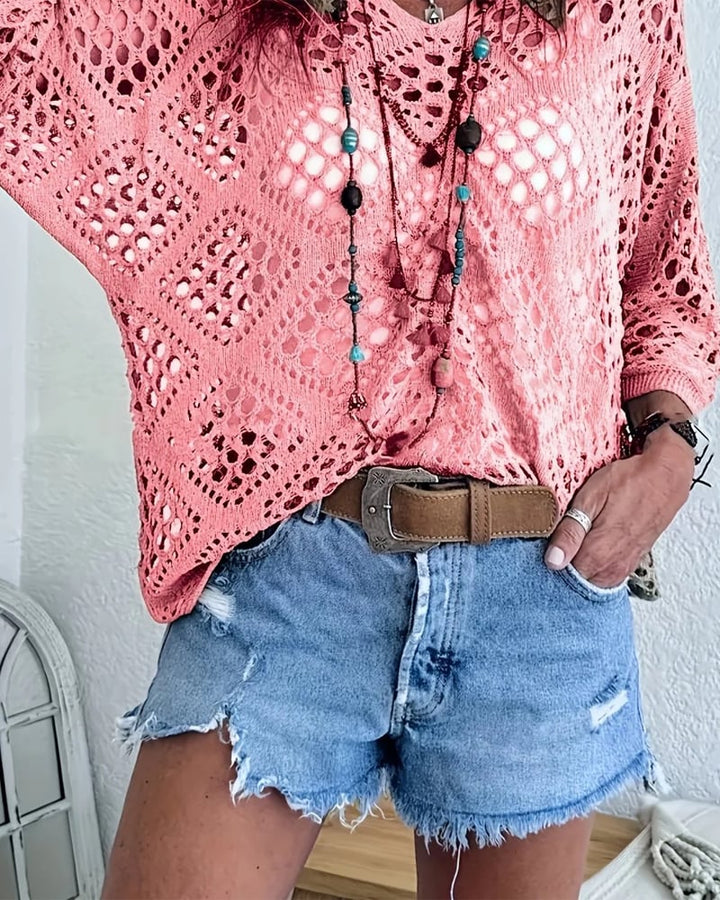 Helenia - Maglione in Maglia Traspirante