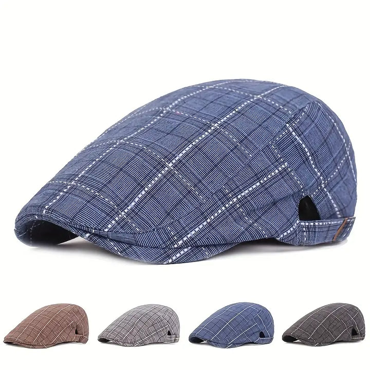 Checklyn - Cappellino Elegante Con Motivo a Quadri