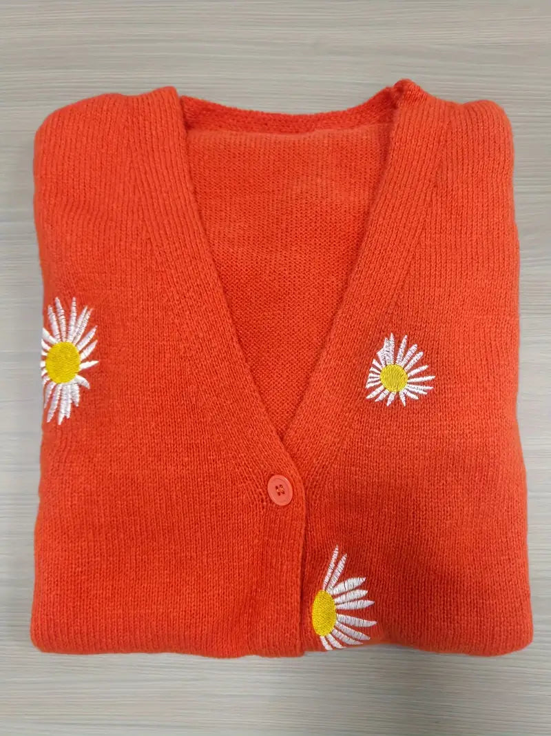 Korina - Elegante Cardigan a Maniche Lunghe Con Bottoni