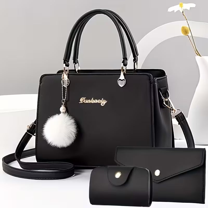Sanika - Borsa Con Ciondolo a Pompon e Tracolla