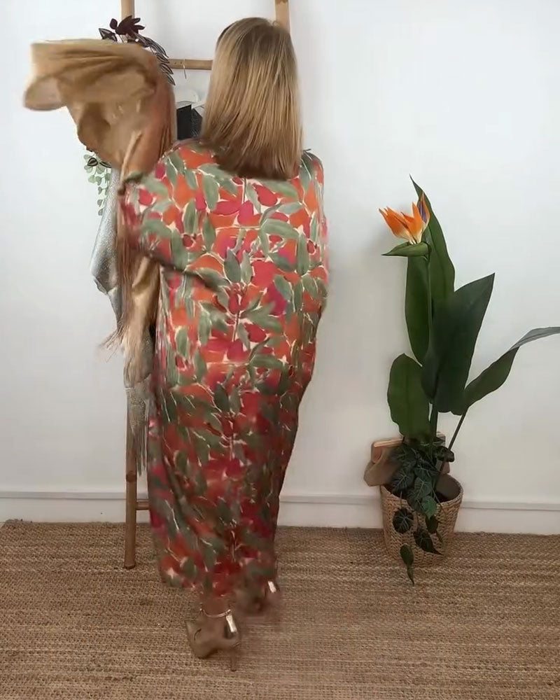 Shilisa - Abito Con Scollo a V e Motivo a Trecce