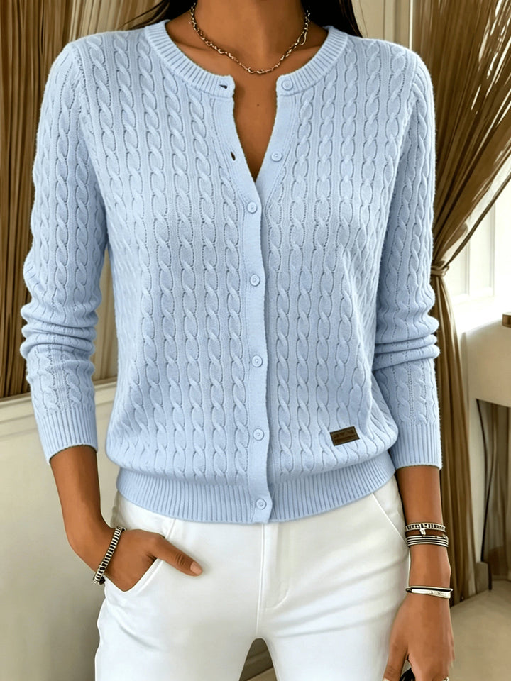 Kitija - Cardigan a Maglia Intrecciata Con Bottoni