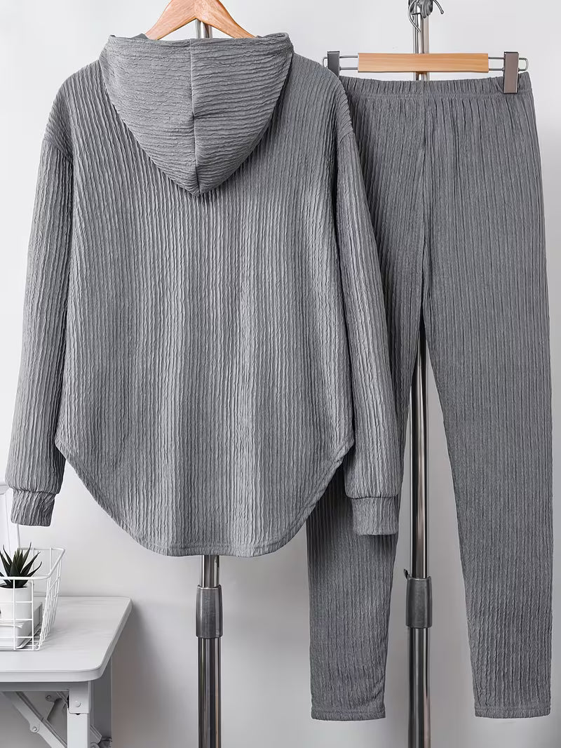 Berenika - Top Casuale Con Cappuccio e Leggings