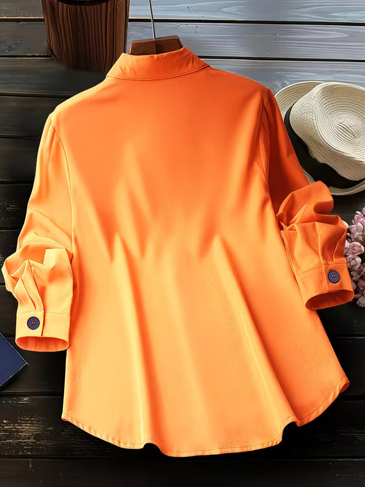 Fausta - Camicia Monopetto a Maniche Lunghe