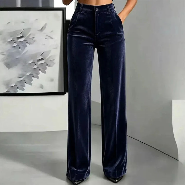 Jana - Pantaloni Vita Alta Gamba Larga