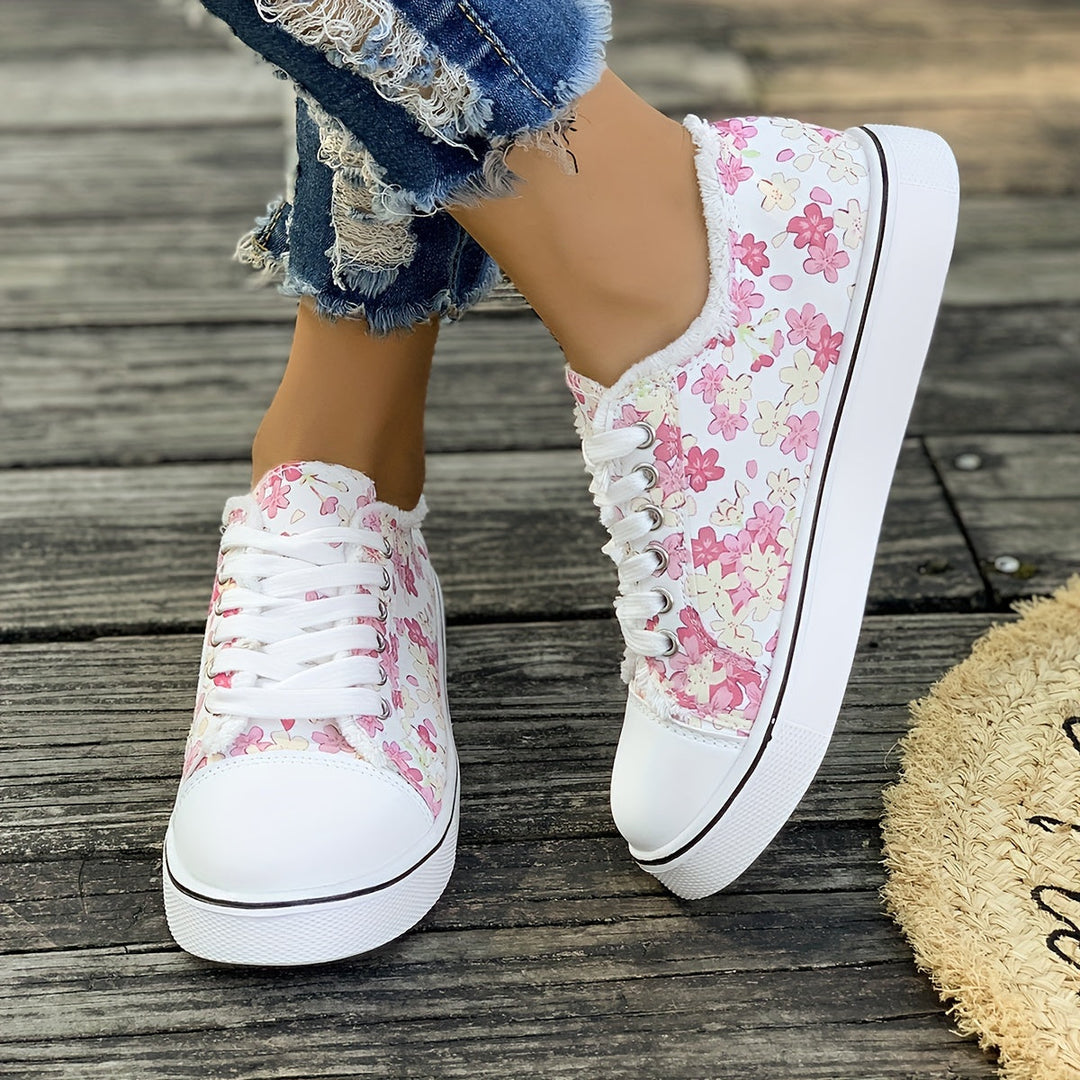 Bristy - Scarpe Stringate Con Stampa Floreale